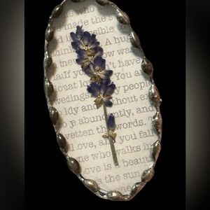 AngelicWhimsey  
Handmade dried Floral Pendant with Text